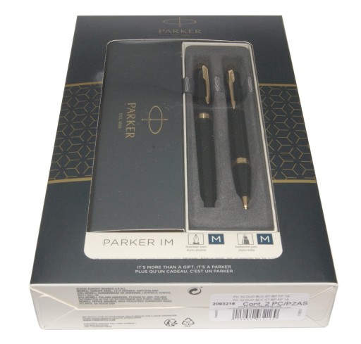 ШАРИКОВАЯ РУЧКА PARKER + ПЕРЬЕВАЯ РУЧКА IM BLACK GT