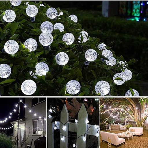 ГИРЛАНД СОЛНЕЧНЫЕ САДОВЫЕ ЛАМПЫ 100 LED 12M COLD