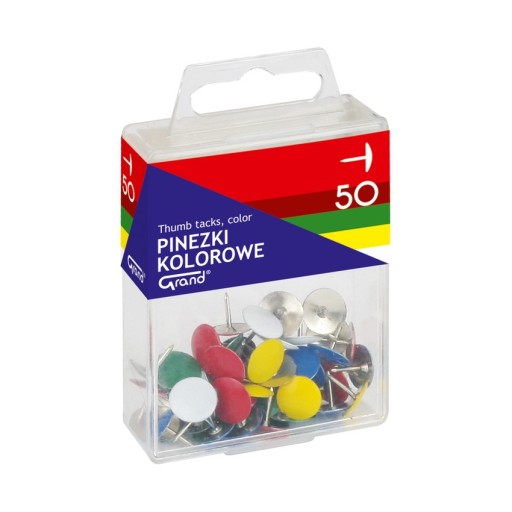 Pinezki GRAND kolorowe op 50 szt