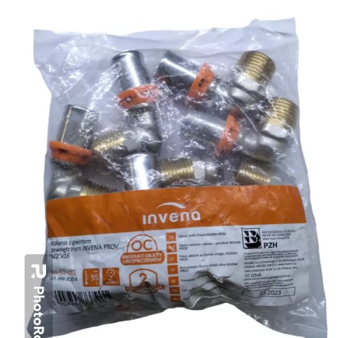 КОЛЕНО С НАРУЖНОЙ РЕЗЬБОЙ INVENA PROV 1/2' X 16 10 ШТ.
