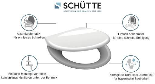 NA3 Schütte 82300 Сиденье для унитаза с плавным закрыванием