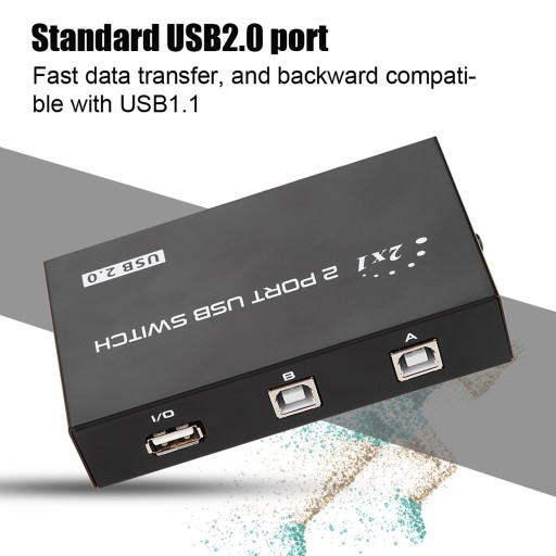 2/4-портовый USB 2.0 ручной переключатель общего доступа для ПК, принтера, сканера