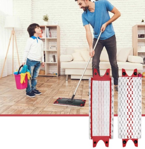 4 сменных вставки для чехла из микрофибры VILEDA FLAT FLAT ШВАБРА 35 СМ