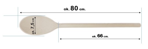 Ложка, длинная овальная, мешалка, дерево, 80 см