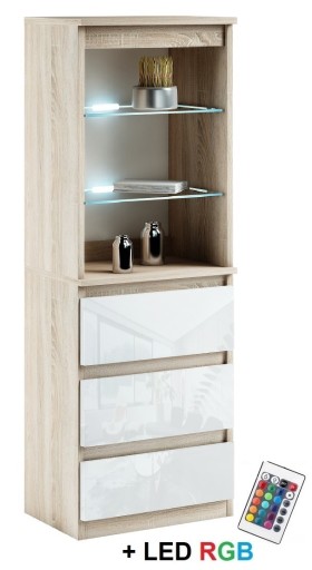 031-030 LED SITE/3s + RGB подсветка - SONOMA / GLOSS