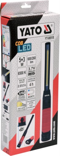 COB LED СВЕТОДИОДНАЯ ЛАМПА ДЛЯ МАСТЕРСКИХ 5ВТ 3-РЕЖИМА YT-08518 YATO