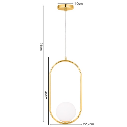 ПОТОЛОЧНЫЙ ПОДВЕСНОЙ СВЕТИЛЬНИК ЗОЛОТОЙ БЕЛЫЙ LOFT BALL