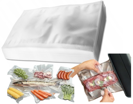 ВАКУУМНЫЕ ПАКЕТЫ С НАКАТКОЙ, ФОЛЬГА ДЛЯ ВАКУУМНОЙ УПАКОВКИ 15х20 см, 50 шт.