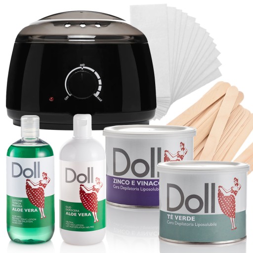 DOLL Xanitalia Zestaw 2x wosk do depilacji w puszce 400ml + PODGRZEWACZ