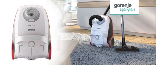 Gorenje VCEA21GPLW Мешковый пылесос HEPA 188 Вт с турбощеткой