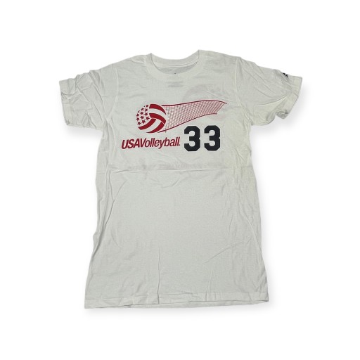Мужская белая футболка ADIDAS VOLLEYBALL S 33