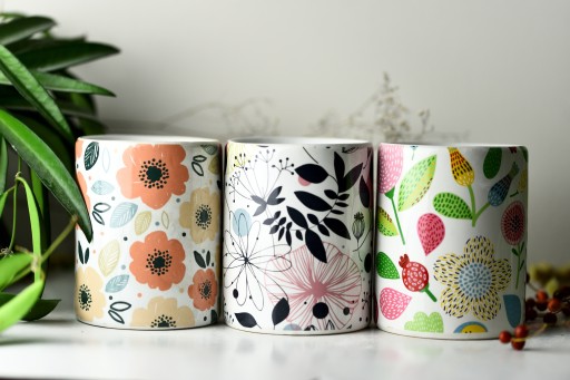 КЕРАМИЧЕСКИЙ Ароматический камин для масляных восков ЦВЕТЫ С ГРАНАТОМ