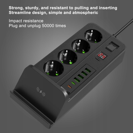 Европейский удлинитель для беспроводной зарядки USB TYPE C 4M
