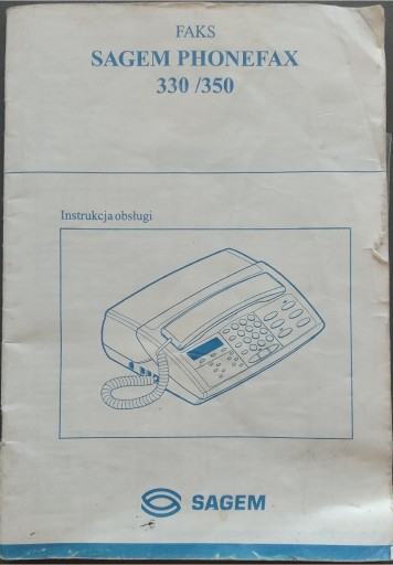 SIEMENS TELFAX 870 K120250F SAGEM Fax Telefaks Made in France Instrukcja PL