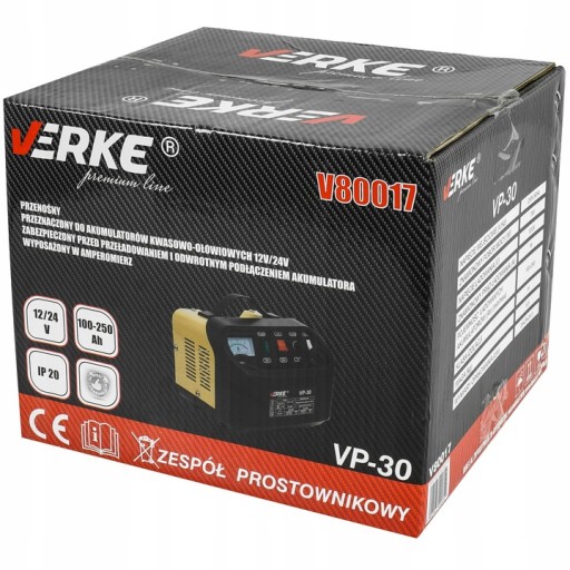 PROSTOWNIK SAMOCHODOWY DO AKUMULATORÓW 12V 24V 20A ŁADOWARKA AKUMULATORA