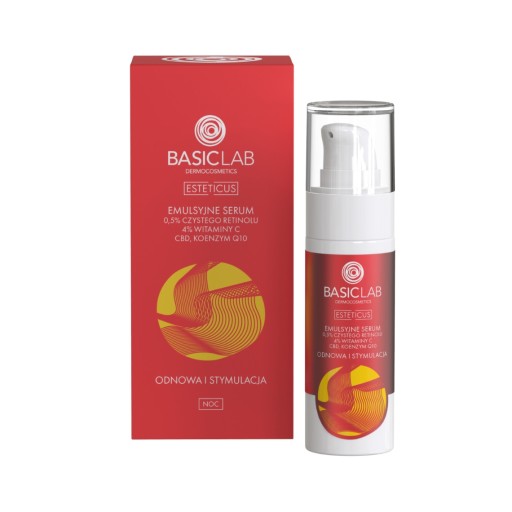 Эмульсионная сыворотка BasicLab 0,5% ретинола, 4% витамина С