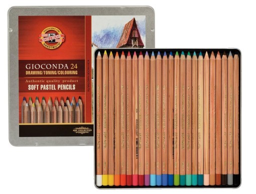Сухая пастель, мелки Gioconda KOH-I-NOOR 24 цвета в коробке 8828
