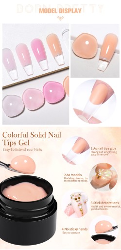 BORN PRETTY 5 г Твердый гель для типсов Твердый гель N