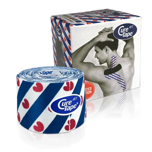 TEJP KINESIO CURE TAPE ART 5CMX5M КРАСНОЕ СЕРДЦЕ КИНЕЗИОТЕЙПИРОВАНИЕ