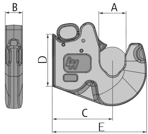 ПРОЧНЫЙ КРЮК С ПРИВАРОЧНЫМ КОНЦЕМ CAT 3 С ШАРИКОМ 64x28