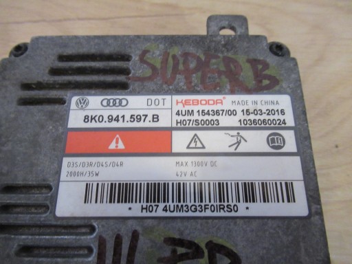 КОНВЕРТЕР 8K0941597B SKODA SUPERB III 2016