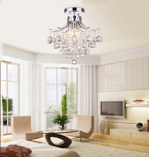Потолочный светильник Glamour Silver Crystal Plafond