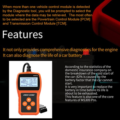 Профессиональный автомобильный сканер OBD Tester