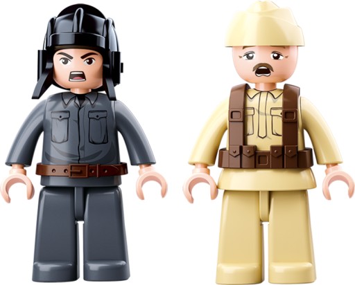 Танк Bricks СУ-85 Разрушитель Армия 2 фигурки АРМИЯ + мотор + 2 LEGO ОРУЖИЯ