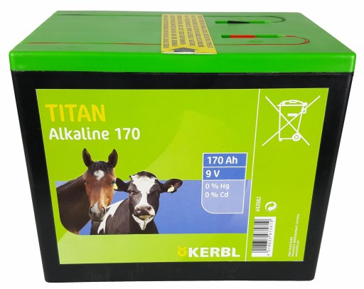 Щелочная батарейка для энерджайзера TITAN, 9 В, 170 Ач, Kerbl
