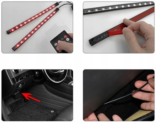 Светодиодная лента RGB NEON для салона автомобиля CARS