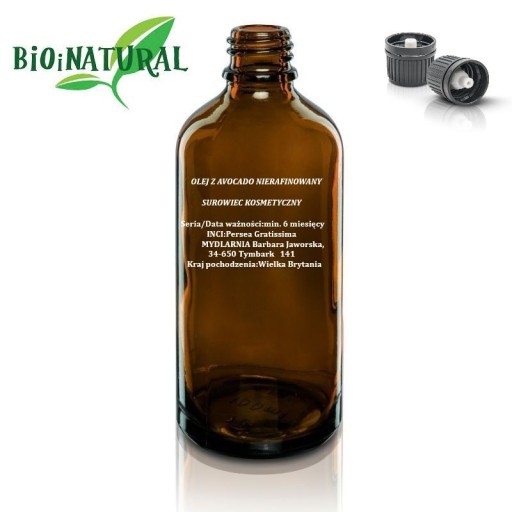 Organiczny Olej awokado nierafinowany 100 ml