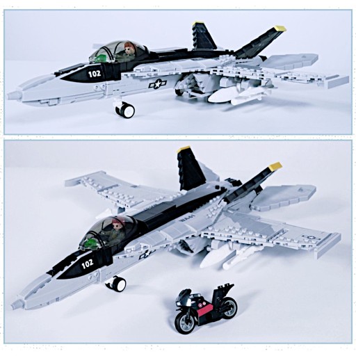 Кирпичи F/A-18E/F Super Hornet + LEGO ОРУЖИЕ