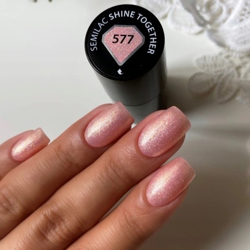 SEMILAC 577 Гибридный лак для ногтей Shine Together 7 мл
