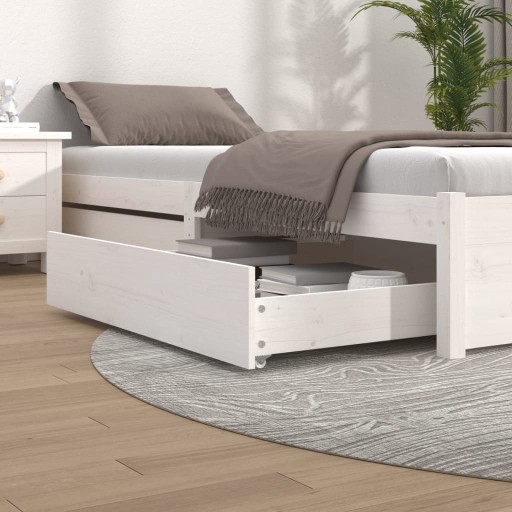 Белый ящик для кровати VidaXL 1 х 1 х 1 см