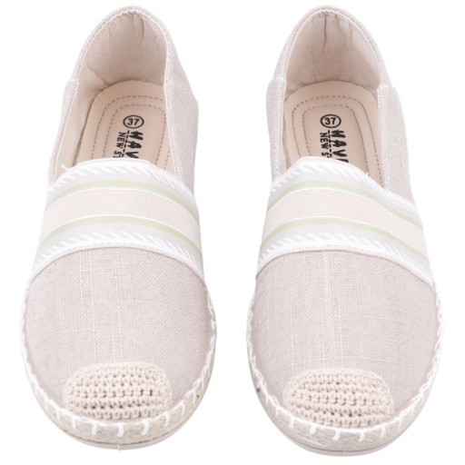 Espadrilles Женский плоский бежевый