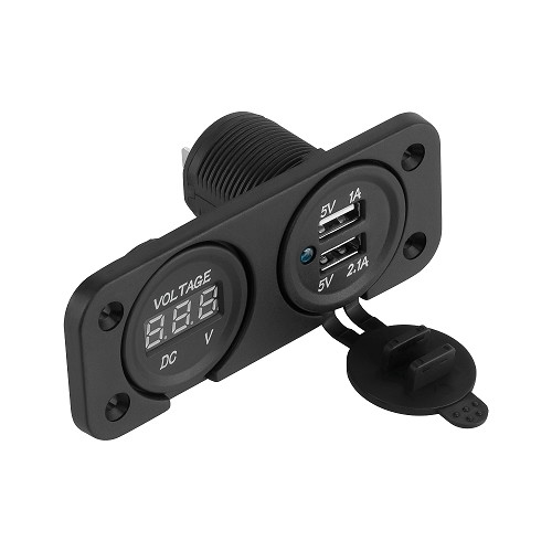 Панель — USB x 2 + вольтметр