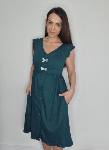 Рубашка для кормления Kasia для беременных, изумрудный, размер М