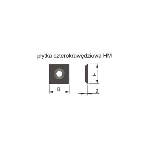 PŁYTKA WYMIENNA HM 40X12X1,5/Z2 PŁYTA I DREWNOPOCHODNE 2-OSTRZOWE - DO GŁOW