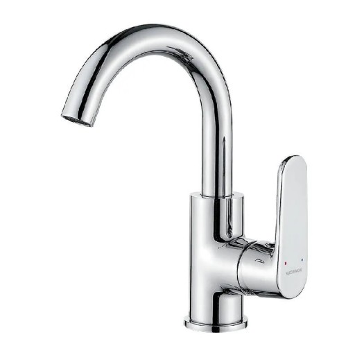 Смеситель для УМЫВАЛЬНИКА стоячий с подвижным изливом хром KITCHINOX смеситель Dima