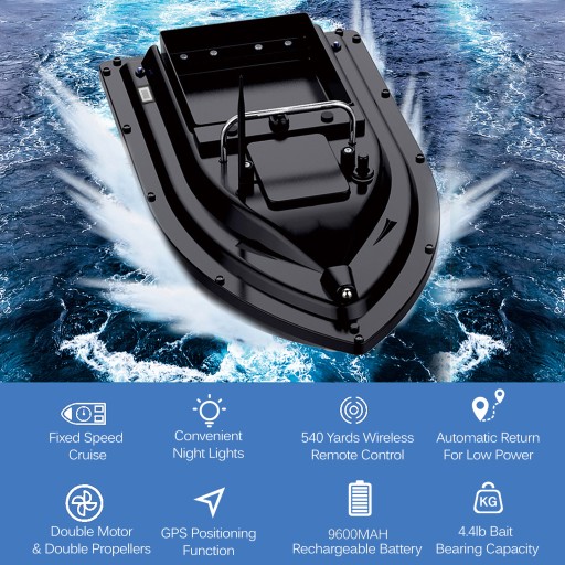 ЛОДКА ДЛЯ ПРИВИВКИ D16B 400-500M GPS 2 кг 9600 мАч