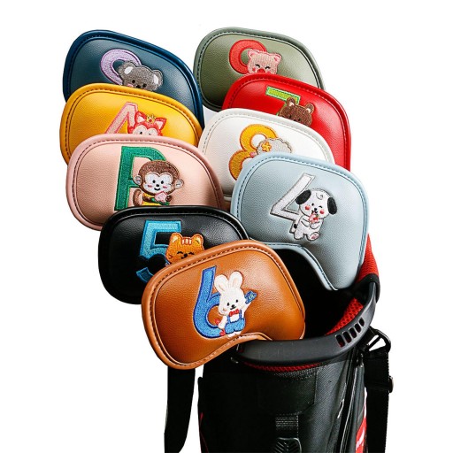9 шт. искусственная кожа для гольфа с утюгом на голову Golf C
