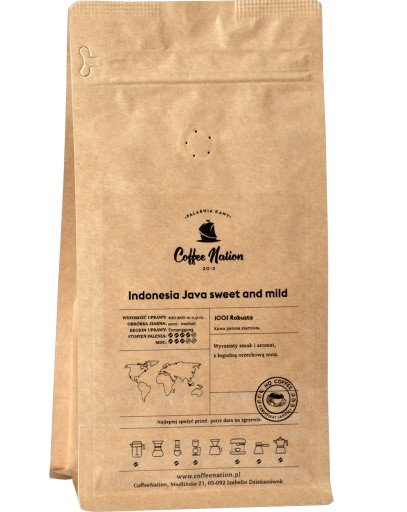 COFFEE NATION JAVA ИНДОНЕЗИЯ КОФЕ В ЗЕРНАХ 1 КГ