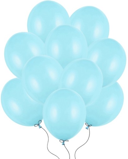 BALONY JASNY NIEBIESKI PASTELOWE ŚLUB WESELE DUŻE DO GIRLAND 30 CM 10 SZT