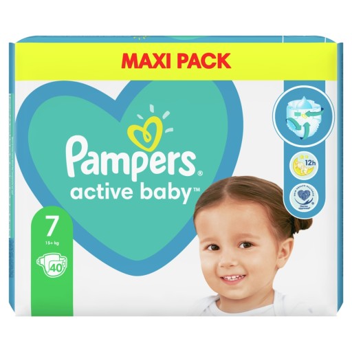 Подгузники Pampers Active Baby, размер 7, 40