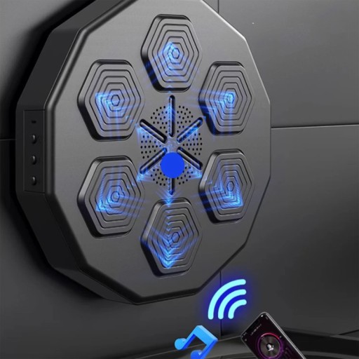 НАСТЕННЫЙ ТРЕНАЖЕР ПО БОКСУ RGB МУЗЫКА+2 ПАРЫ БОКСЕРСКИХ ПЕРЧАТОК