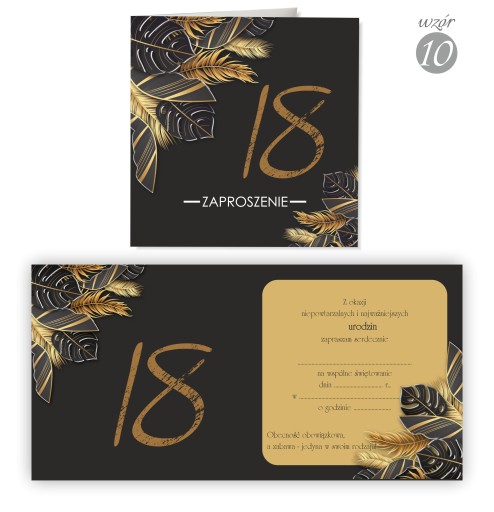 Приглашения на 18 - 10 штук + конверт