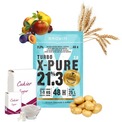 X-PURE TURBO 48 PURE дистиллированные дрожжи 21,3%