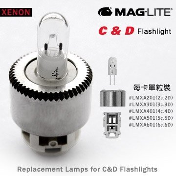 Ксеноновая лампа Maglite 3C, 3D LMXA301