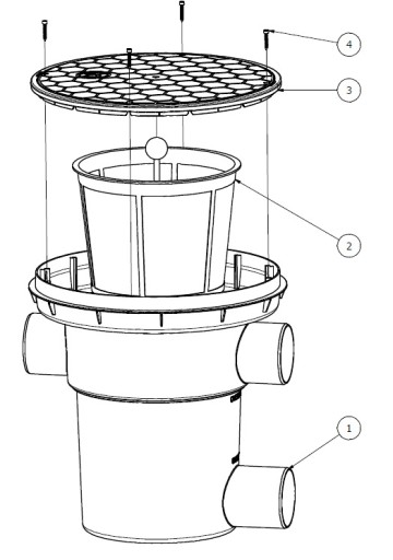 AQUABIN D400 ФИЛЬТР ДОЖДЕВОЙ ВОДЫ ОЧИСТИТЕЛЬ ЖЕЛОБОВ
