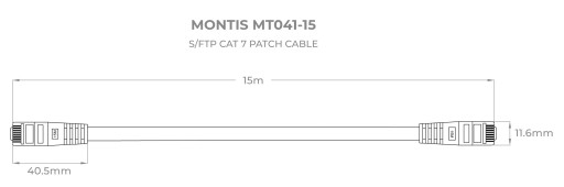 КАБЕЛЬ LAN ЗОЛОТАЯ МЕДЬ + SFTP CAT7 15 М